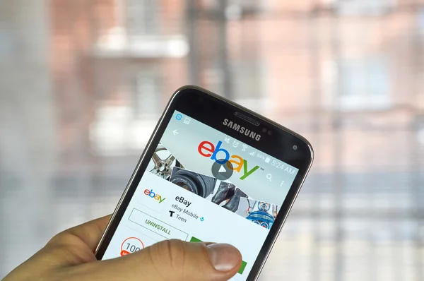 Aplikacja mobilna eBay — Zdjęcie stockowe