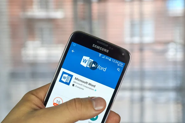 Aplikacja Microsoft Word — Zdjęcie stockowe