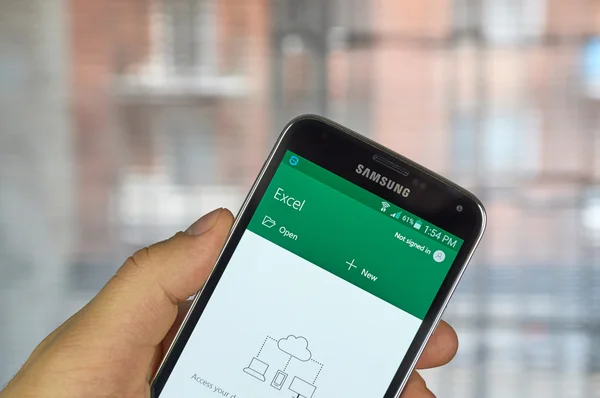 Microsoft Office Excel mobile app — Stockfoto
