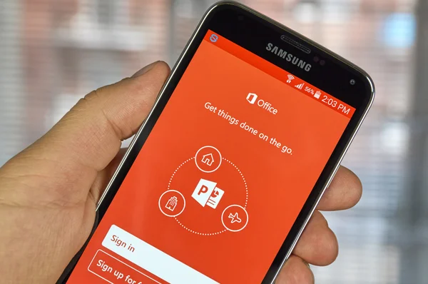 Application mobile Microsoft Office Power Point — Photo