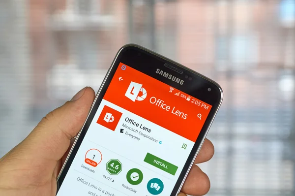 App mobile Microsoft Office Lens — Foto Stock