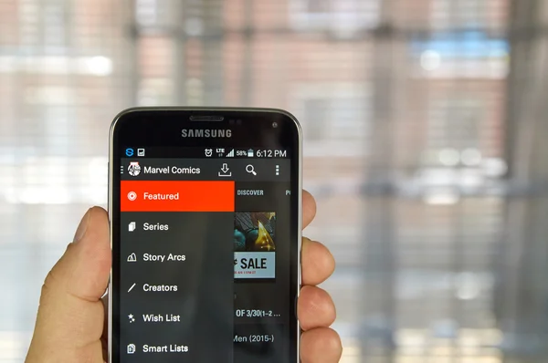 Marvel Comics app — Stock Fotó
