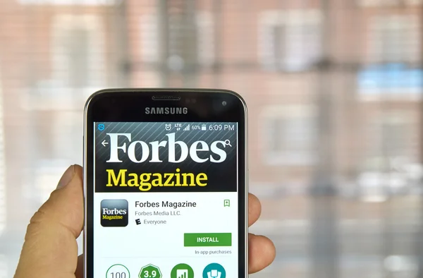 Aplikacja magazynu Forbes — Zdjęcie stockowe