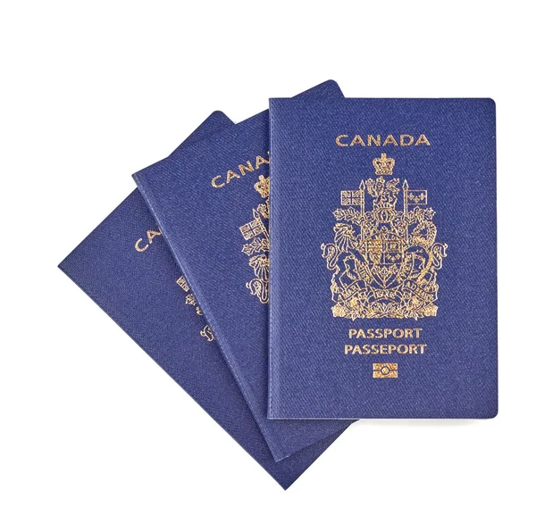 Kanadyjskie paszporty zbliżenie — Zdjęcie stockowe