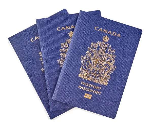 Canadian passports close-up — Stock Photo, Image