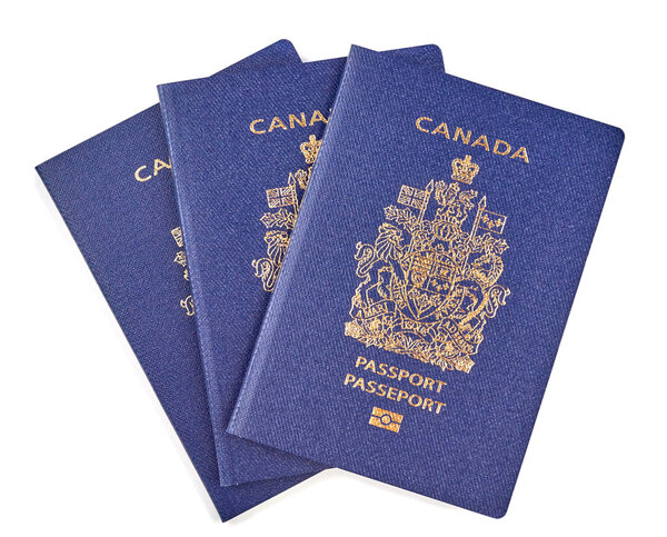 Canadian passports close-up