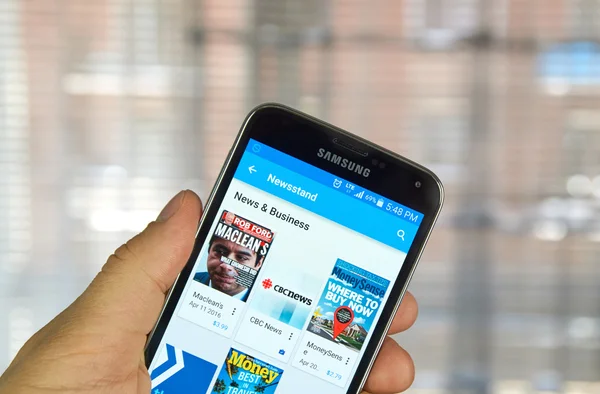 Google Play Newsstand — Stock Photo, Image