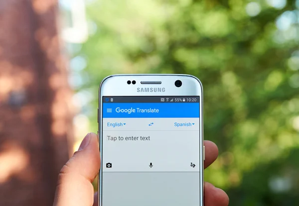 Tłumacz Google app — Zdjęcie stockowe