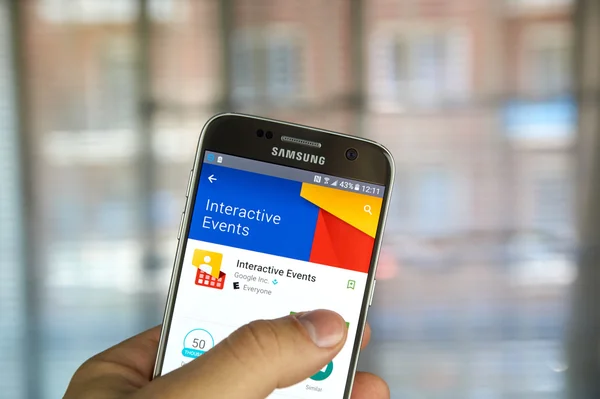 Google interaktív események App — Stock Fotó