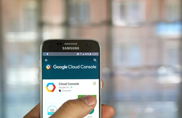 Aplikacja konsoli Google Cloud — Zdjęcie stockowe