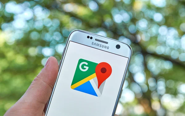 Aplikacja Google Maps — Zdjęcie stockowe