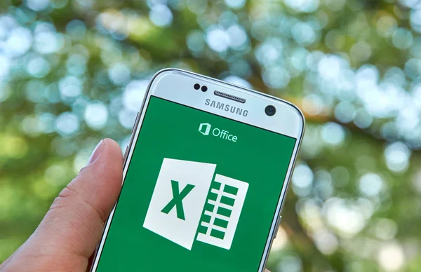 Microsoft Office Excel app — Stock Photo, Image