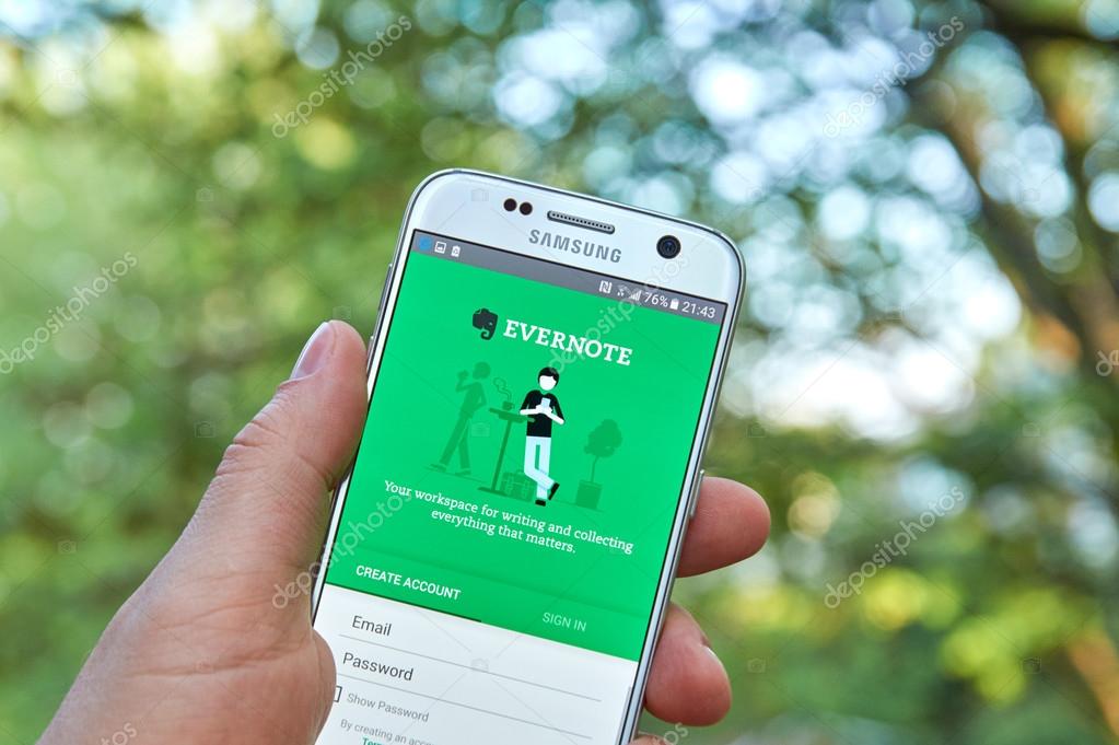 evernote application on samsung