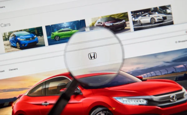 Página web da Honda — Fotografia de Stock