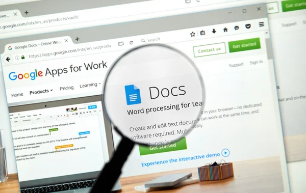 Google docs application logo — Stock Photo, Image