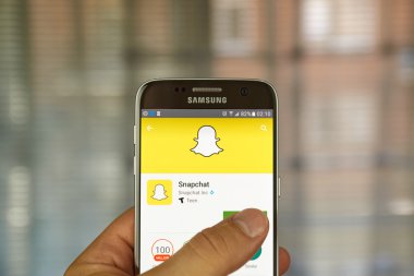 Samsung S7 üzerinde Snapchat uygulaması