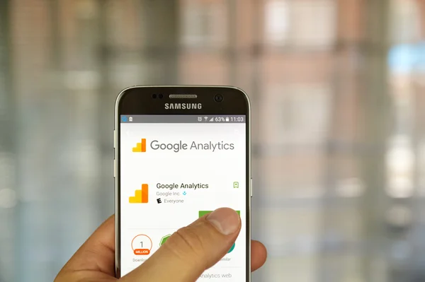 Google Analytics app — стоковое фото