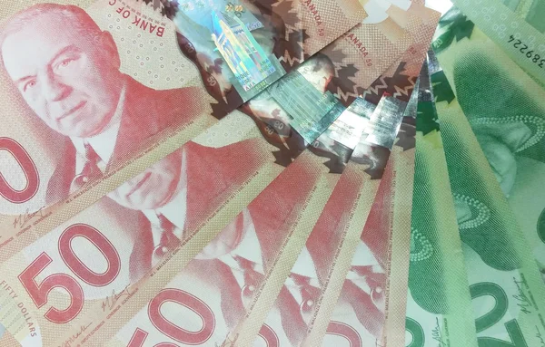 Kanadyjskie banknoty. — Zdjęcie stockowe