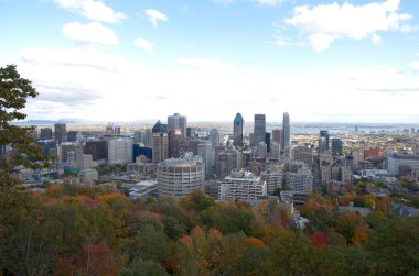 Montreal, Kanada - Eylül, 2016 - kesinti Montreal sonbaharda doğal görünümü.