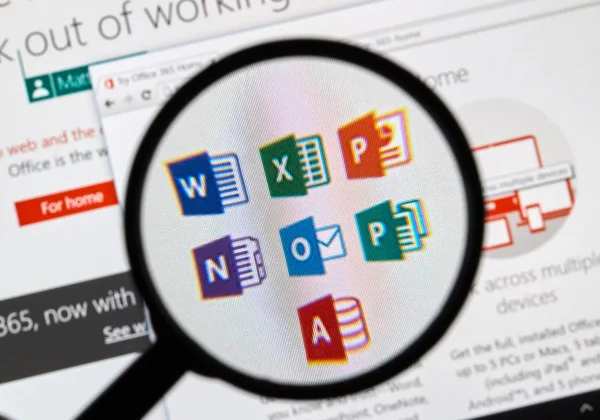 Microsoft office yazılımları.