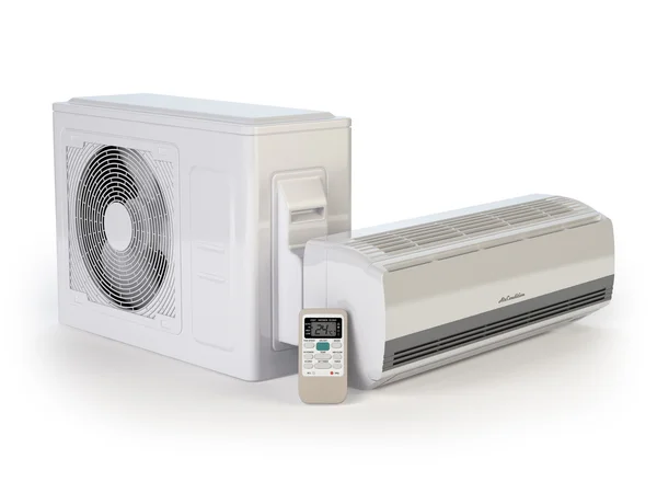 Fehér alapon elszigetelt légkondicionáló rendszer. — Stock Fotó