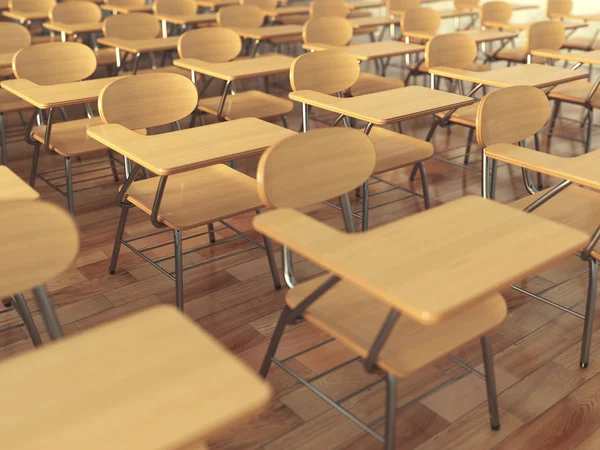 Okul sınıf boş okul sandalye ve yazı tahtası ile. Arka t