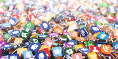 Akıllı telefon apps. Uygulama Internet yazılım simgeleri arka plan.