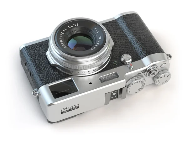 Retro vintage camera geïsoleerd op wit. — Stockfoto