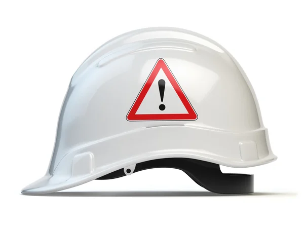 White hard hat, safety helmet isolated on white — Stock Photo, Image