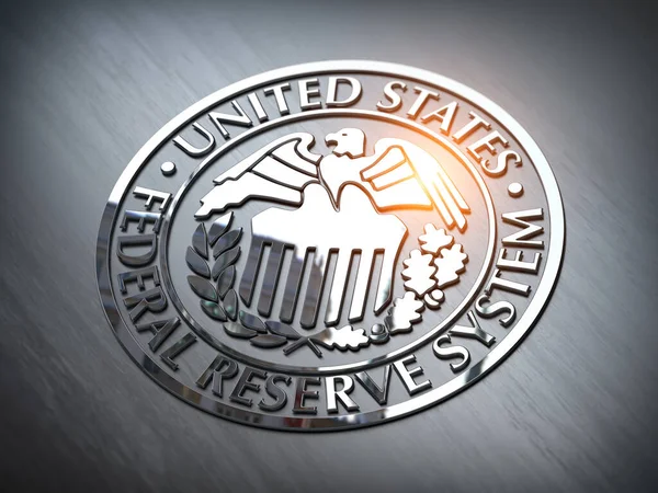 Fed Federalna Rezerwa Usa Sybol Podpisać Ilustracja — Zdjęcie stockowe