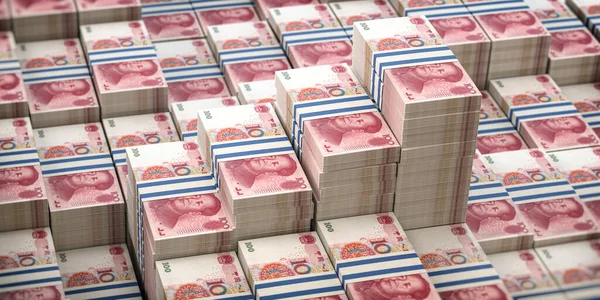 Yuan Embala Fundo Crescimento Conceito Rendimento Prosperidade Financeira Ilustração — Fotografia de Stock