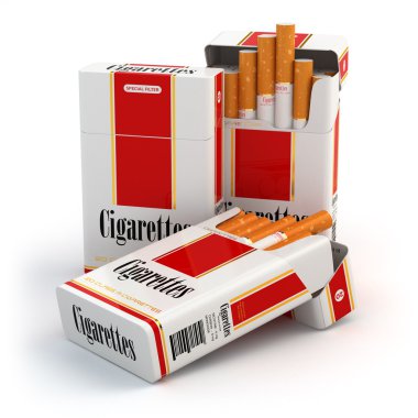 sigara paketi beyaz izole arka planda