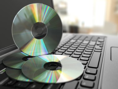 laptop klavye yazılım CD'si. Kompakt diskler.