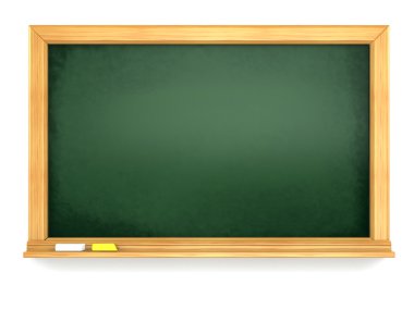 Yazı tahtası veya beyaz izole arka plan kara tahta.