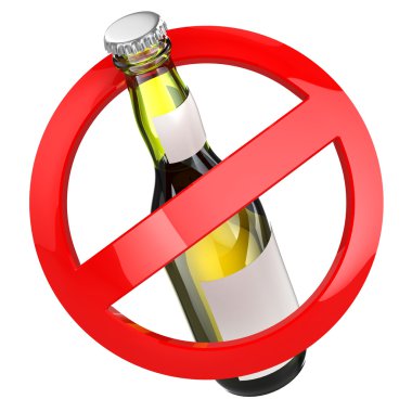 Alkol yok gibi. Şişe bira beyaz izole arka planda.