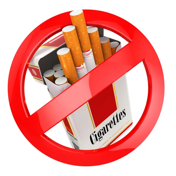 No smoking sign. on white isolated background. — Stock Photo, Image