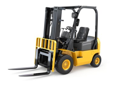 Forklift truck on white isolated background. clipart