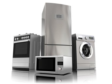 Home appliances. Set of household kitchen technics clipart