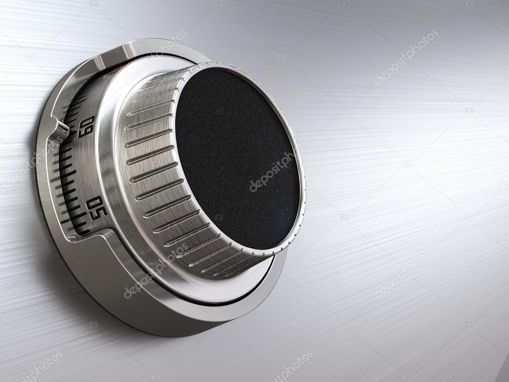 Combination safe dial lock. Concept of banking.  Closeup backgro