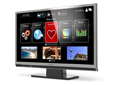 Akıllı Tv düz ekran lcd veya plazma web arayüzü ile. Dijital br