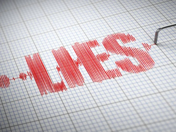 Concept of lies. Lie detector with text. — Stock Photo, Image