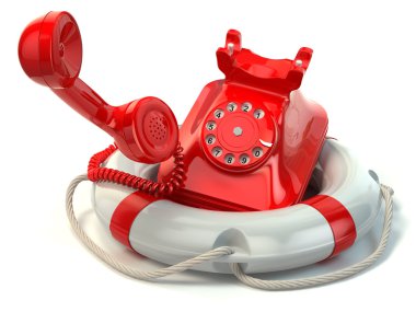 Yardım ya da hizmet kavramı destekler. Telefon ve can simidi