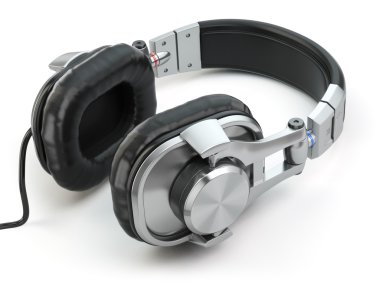 Beyaz arkaplanda izole kulaklıklar.