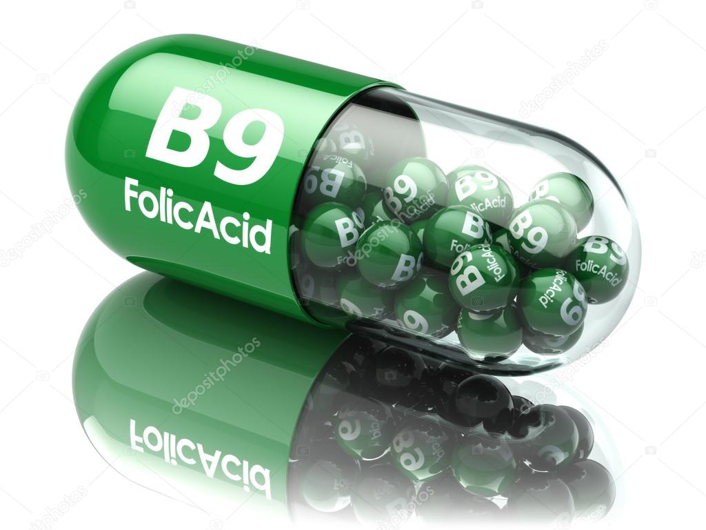 Pills with b9 folic acid element. Dietary supplements. Vitamin c