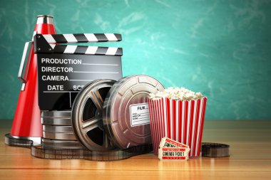 Video, Film, sinema vintage üretim kavramı. Film makaraları, CIA