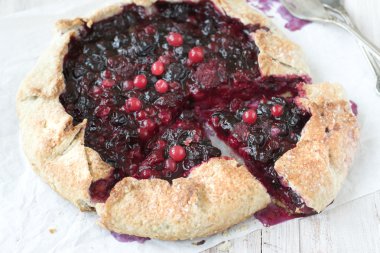 Karışık meyveli ile Galette'ye.