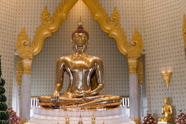 Bangkok, Thaila Wat Traimit Tapınağı'nda altın Buddha heykeli