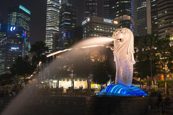 Fuente Merlion es un símbolo de Singapur —  Fotos de Stock