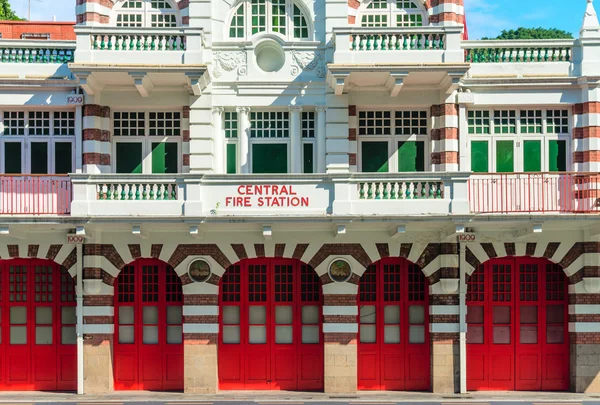 Vintage retro fire station building — Stock Photo, Image