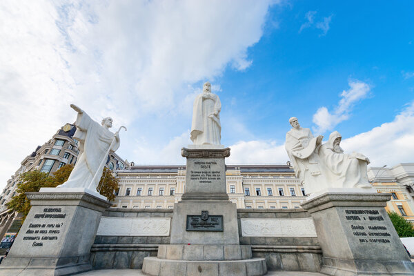 Monument of Christianity founders in Kievan Rus in Kiev Ukraine